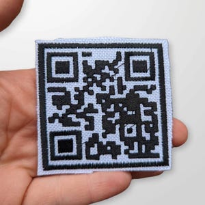 Qr patch 3&quot; Rick rolled/ funny patch/ meme patch