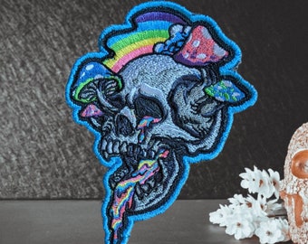 Bleeding mushroom embroidered  patch iron or sewn on inches