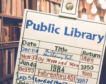 Banned books vaccine card  protector. Attach to purse, bag, backpack or beltloops Vinyl, vegan leather.