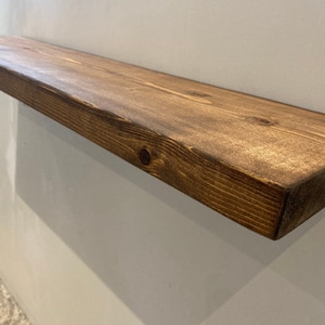 Farmhouse Wood Shelf – Rustic Floating Shelf – Solid Wood Wall Shelf – Custom Shelving – Home Decor