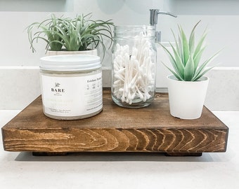 Counter/Table Riser | Wood Tray | Wooden Riser Stand |Farmhouse Stand | Pedestal Stand | Kitchen Soap Tray Stand/Riser