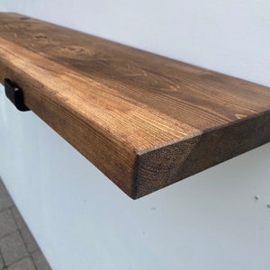 Rustic Shelf | Hand Crafted Solid Wood Shelf | Custom Lengths | Brackets Included| Floating Shelves| Wall Decor| Shelving| Organization