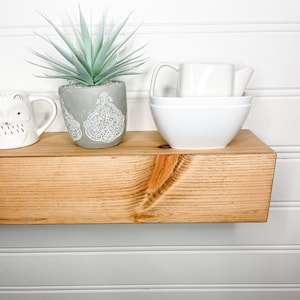 Rustic Floating Shelf | Modern Thick Floating Shelf | Farmhouse Shelf | Handcrafted Wood Shelf | Bedroom Shelving | Bathroom Shelves