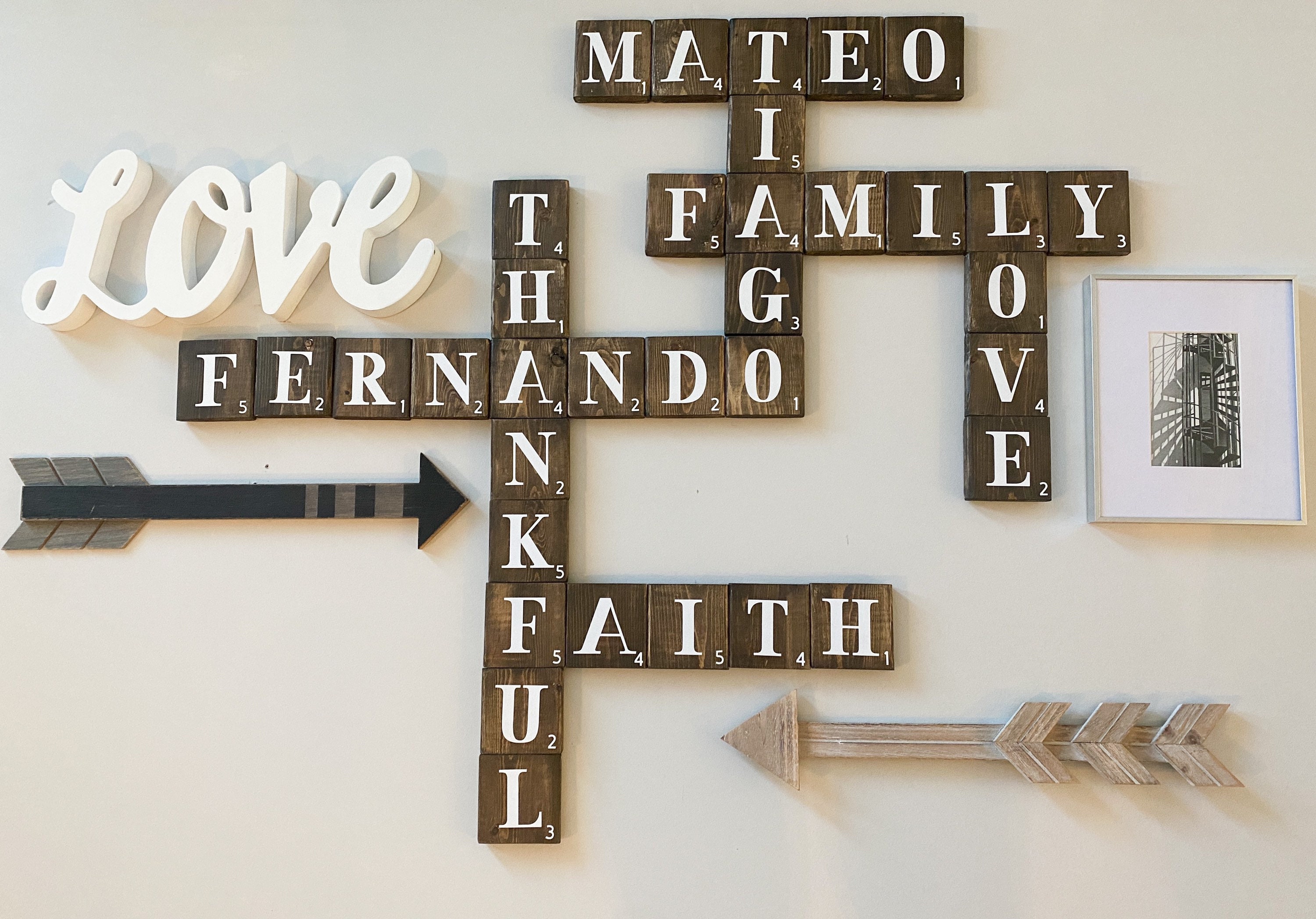 Scrabble Tiles / Scrabble Wall Art / Scrabble Wood Tiles / Etsy