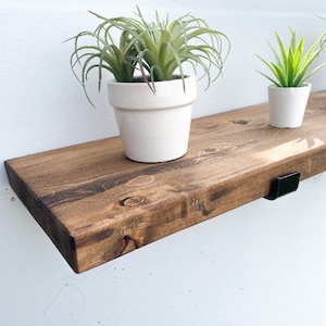 Rustic Shelf | Hand Crafted Solid Wood Shelf | Custom Lengths | Brackets Included| Floating Shelves| Wall Decor| Shelving| Organization