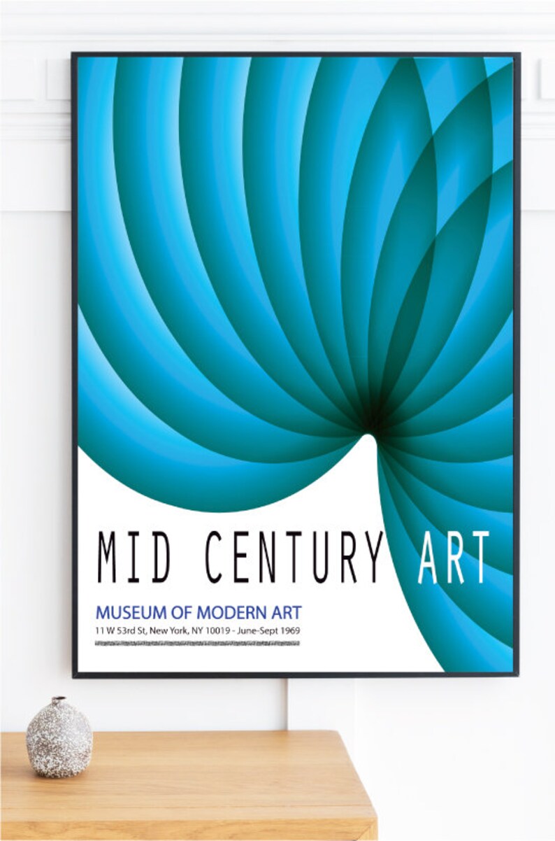 MID CENTURY ART 1969modern Art Postergallery Posterabstract Etsy