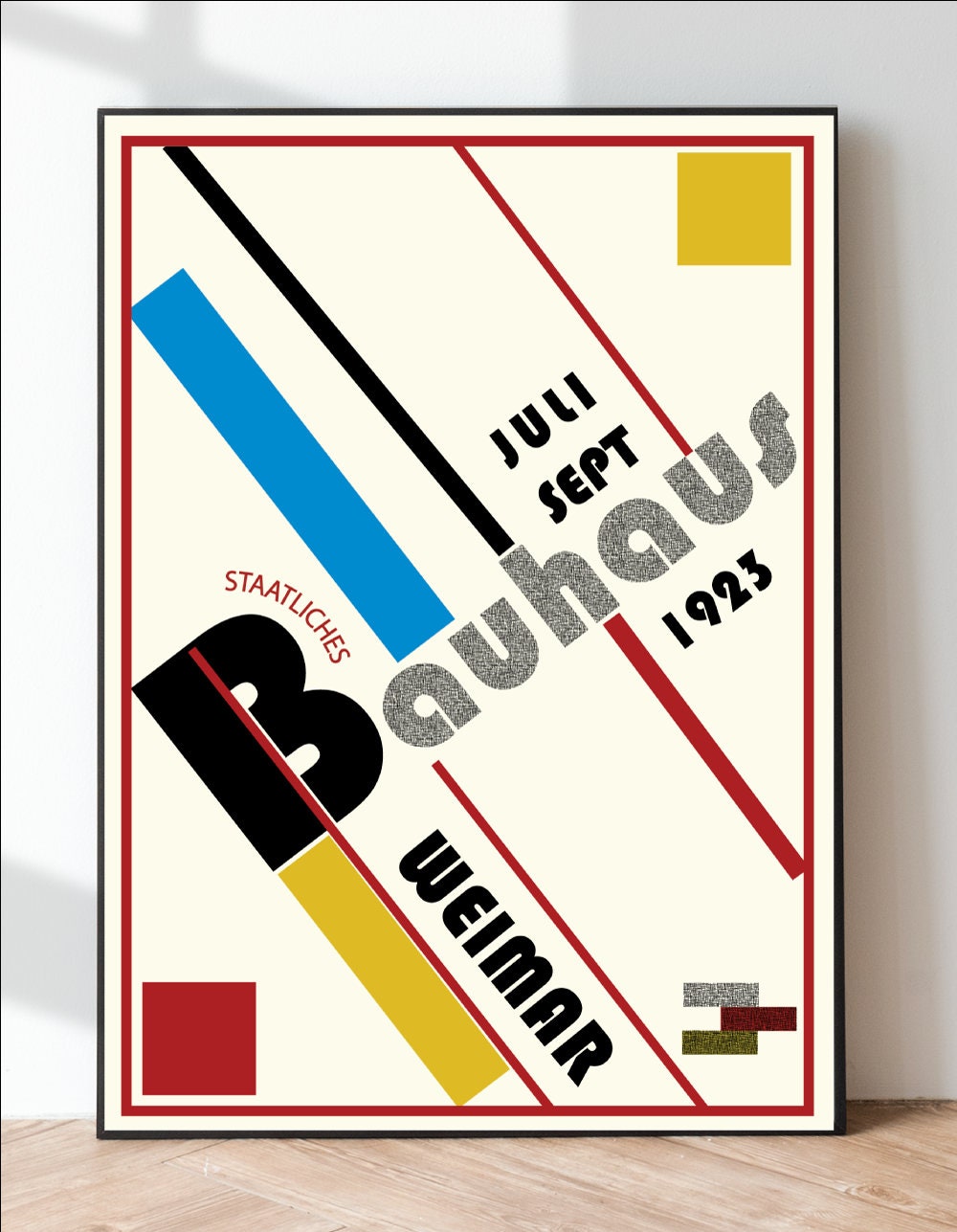 BAUHAUS POSTER 1923,Bauhaus poster,Weimar 1923,Bauhaus Exhibition