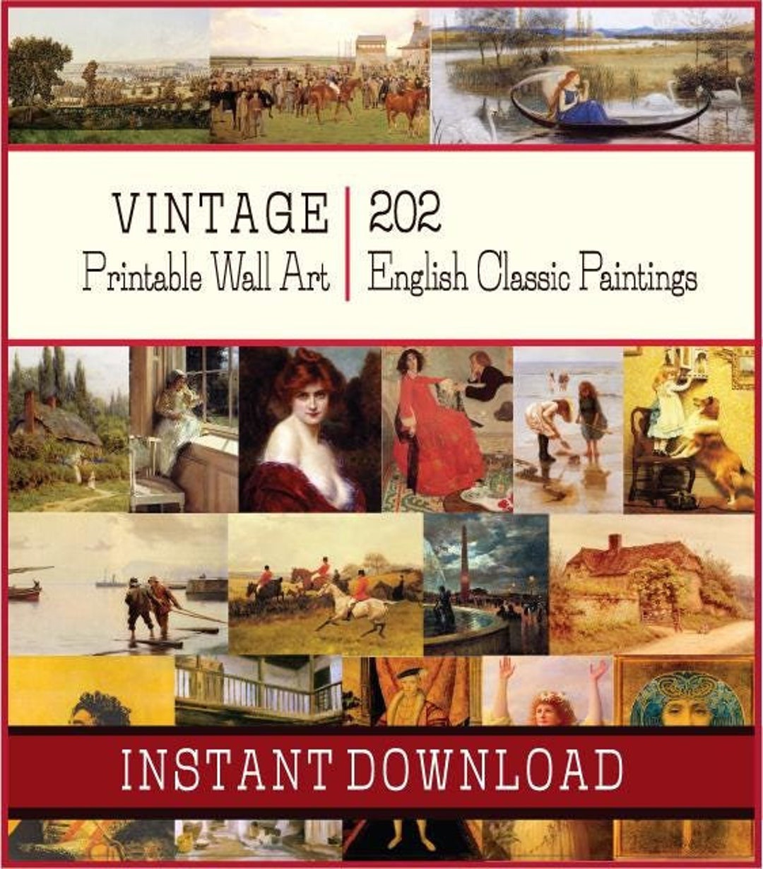 202 ENGLISH CLASSICAL Paintings-digital Images-classical Art-vintage ...