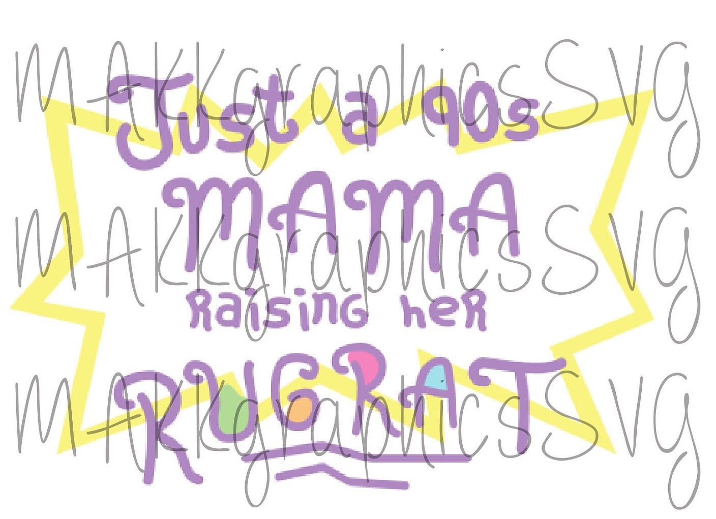 Just a 90's Mama Raising her Rugrats Tumbler & Sippy, Skinny Cup – Mermaids  & Monograms