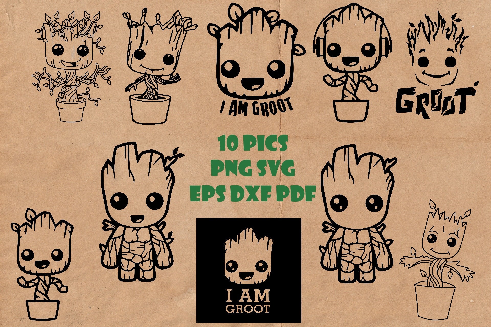 Download Groot Svgbaby Groot Svgi Am Groot Svgguardians Of The Etsy
