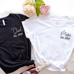 Custom Est Dad Mom Shirt, Daddy Shirt, Mommy Daddy shirt, Best Gift Idea, Mom shirt, Mothers Day Gift, Fathers Day Gift, Gift for Her Him