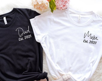 Custom Est. Dad Mom Shirt: Personalized Family Gift