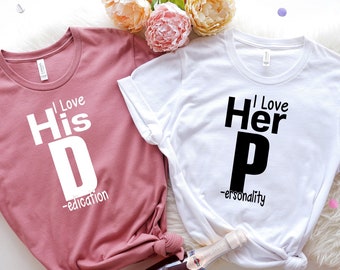 I Love Her/Him Matching Couple Shirts, Anniversary Gift