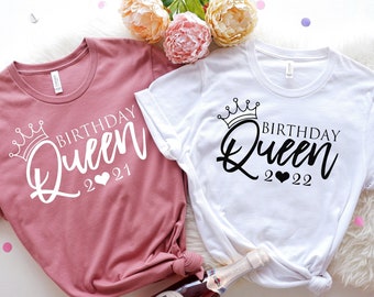 Birthday Queen Shirt, Birthday Party tee, Gift shirt for her, Birthday Shirt, Birthday Party, Birthday Shirt Women, Birthday Gift, Birthday