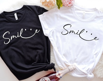Smile Graphic Tee: Positive Inspirational Cotton T-Shirt