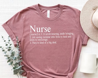 Nurse Definition T-Shirt: Stethoscope Graphic, Nursing Gift
