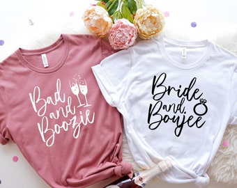 Bride & Boujee T-Shirt: Bachelorette Party Wedding Shirt
