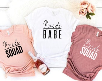 Bride Babe Shirt, Bride Squad Shirts, Bachelorette Party Shirts, Bridal Party Shirts, Gift For Her, Bride, Bride Squad, Bride Shirt, Bride