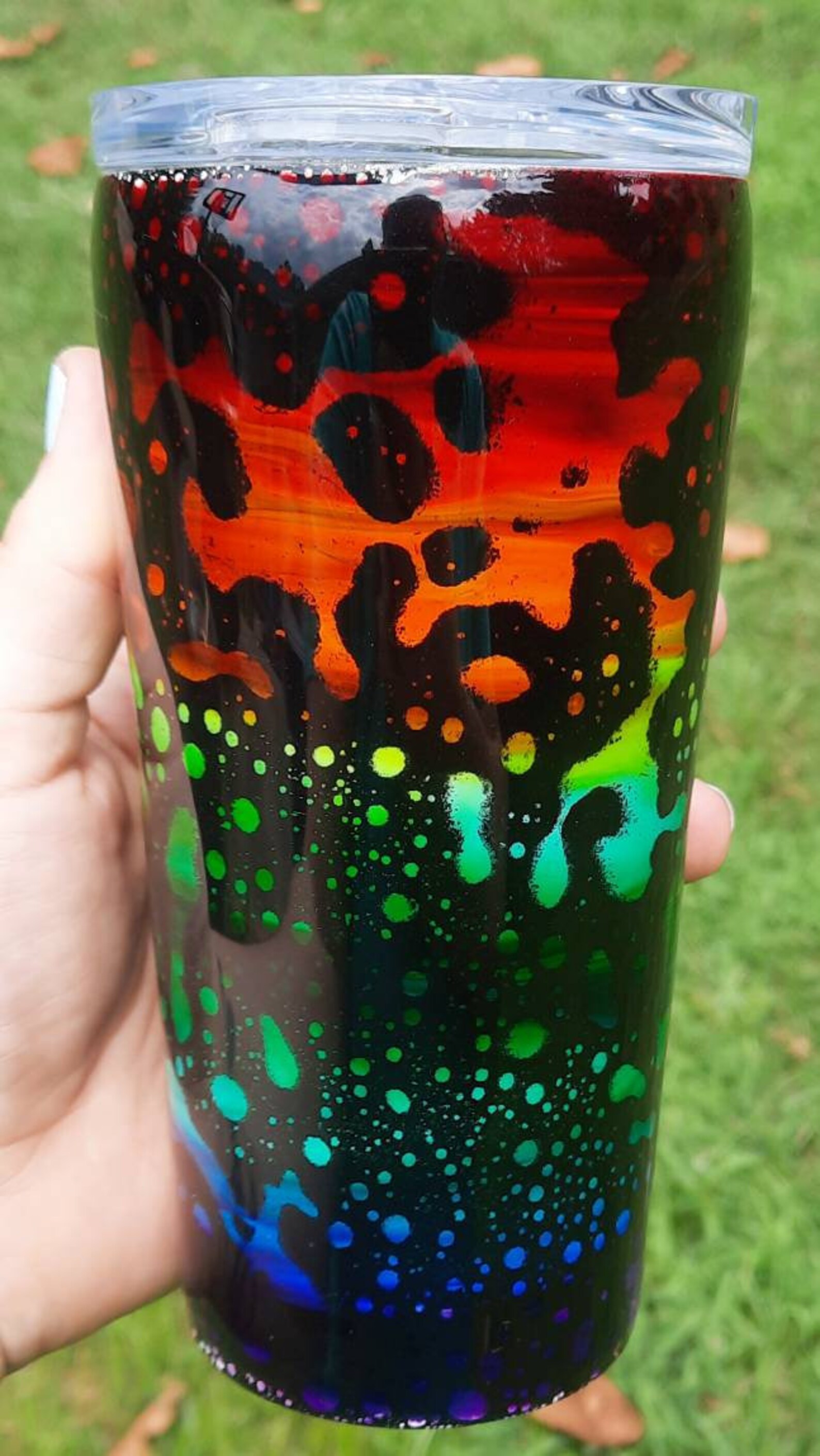 Rainbow Powerwash Epoxy Tumbler Travel Coffee Cup Peek a Boo Etsy