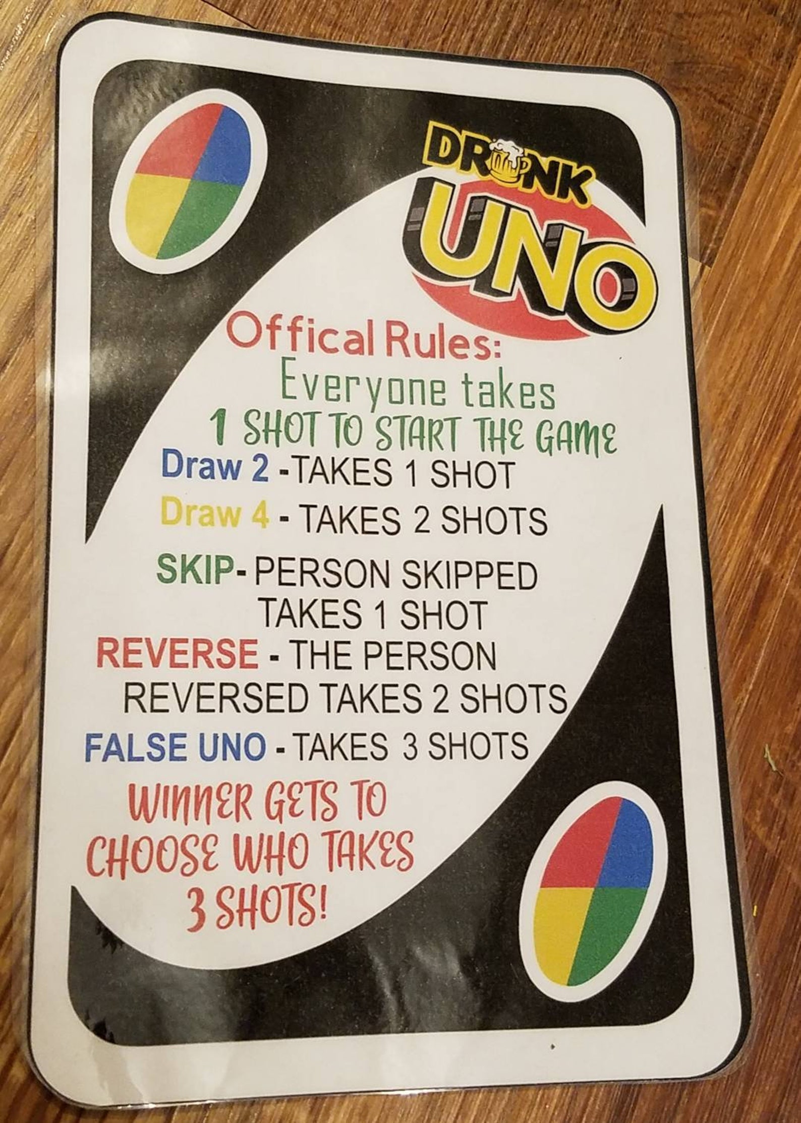 Drunk Uno Party Game Gift Set includes Uno Cards | Etsy