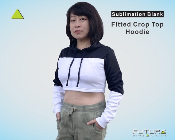 Women s Long Sleeve Fitted Crop Top Fleece Hoodie Workout Casual