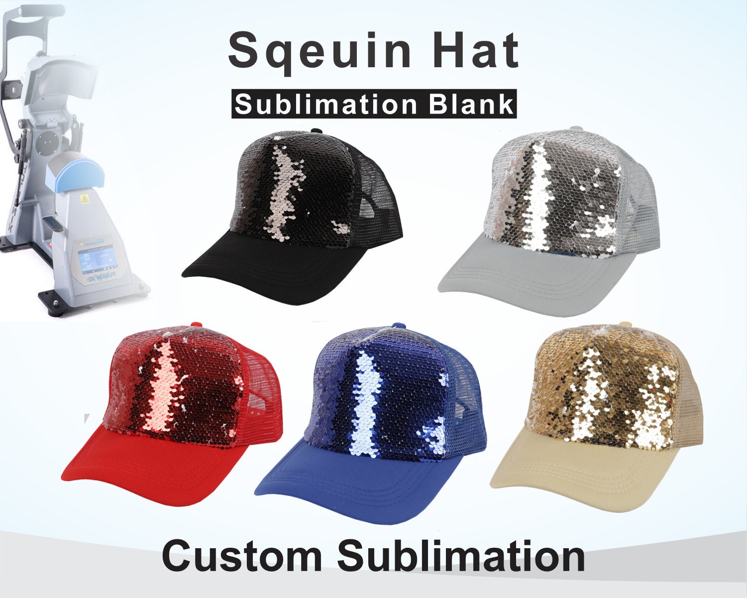 Sublimation Hat Youth/ Adult Baseball Cap Trucker Mesh Cap Brown