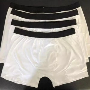 Sustainable Cotton Underwear White Branded Boyshorts Organic