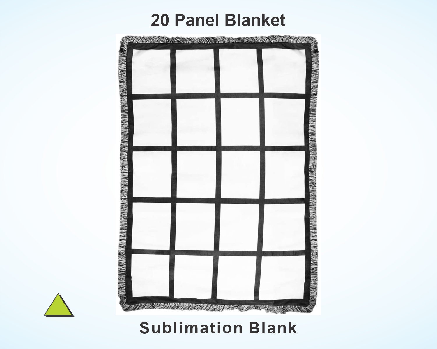 LYFLES Sublimation Blanks Blanket 40 x 60 with 20 Panel and 2PCS Blank  Pillow Cases 16 x 16 with 9 Printable Panels