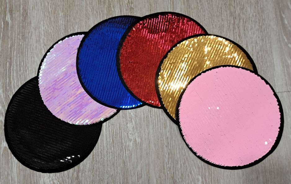 Large Sequins/Round Discs 100 x 24 mm- 24 colours. Festival/Costume/Fancy  Dress.