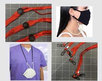 5er-Pack verstellbare Gesichtsmaskenhalter, Halsband mit Sicherheitsunterbrechung - Einheitsgröße für Kinder, Jugendliche, Erwachsene - Maskenhalterliste2