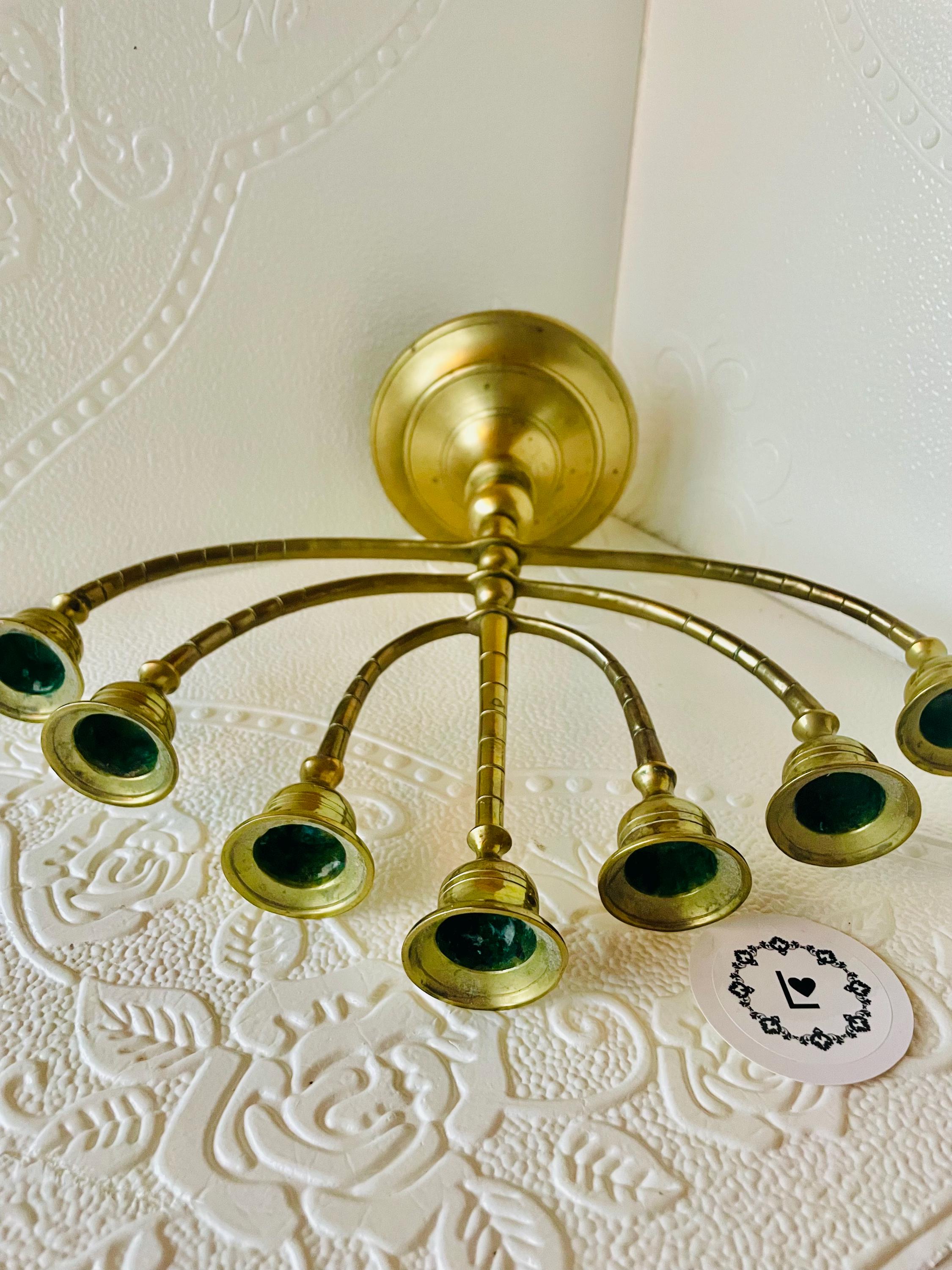 ヴィンテージ真鍮製メノーラー：ユダヤ教の燭台、7本の枝 - Etsy 日本