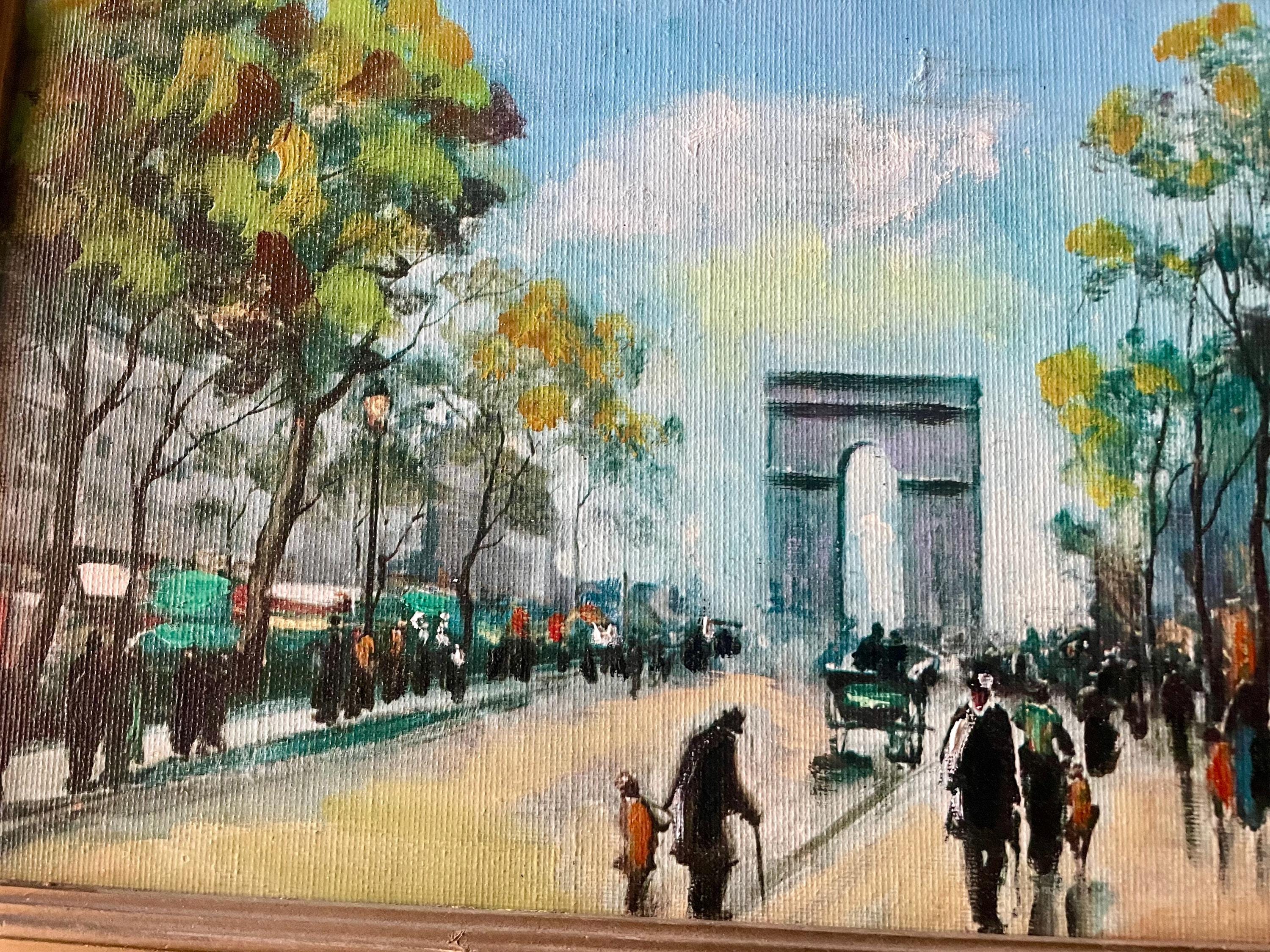 ヴィンテージ フランス パリの街並み 凱旋門 パリの風景 オリジナル