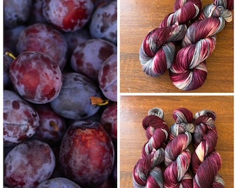 Plum Perfection Magenta Hand-Dyed Superwash Merino Yarn