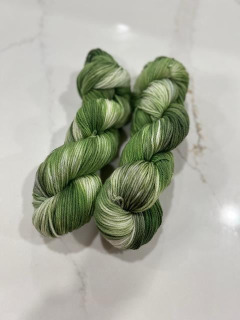 Secret Glen, Light Green, Green, Hand dyed yarn, Fingering/Sock weight, DK weight, Worsted weight, Bulky weight, Superwash Merino wool