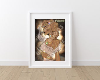 Chakra Alignment Illustration | Go Inwards To Flow Outwards | Art Print