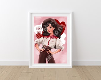 Cupid, Find Me A Cowboy Illustration | Art Print