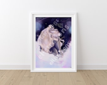 Beauty is a Light in the Heart Illustration | Khalil Gibran Quote | Art Print