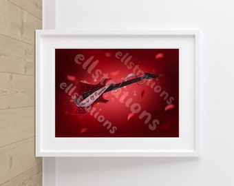 Master of Puppets Guitar | Illustration | Art Print