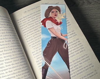 Cowgirl Illustration Bookmark