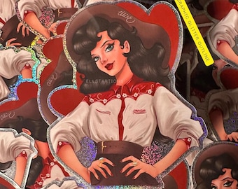 Loving You Cowgirl Sticker