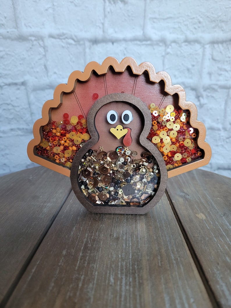 Turkey Fall Autumn Thanksgiving Sprinkle Shaker Sign image 1