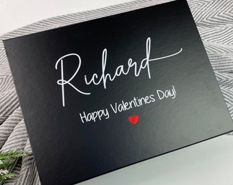 Personalised Happy Valentines Day Gift Box l Boyfriend l Girlfriend l Husband l Wife l Love l Gift Bag l Memory Box l Keepsake l First Day