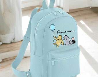Personalised Classic Winnie the Pooh Back Pack | Rucksake | Back to school | Children's Bag | Birthday | School Bag | Boy's Backpack