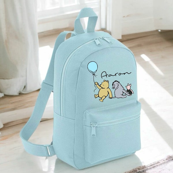 Personalised Classic Winnie the Pooh Back Pack | Rucksake | Back to school | Children's Bag | Birthday | School Bag | Boy's Backpack