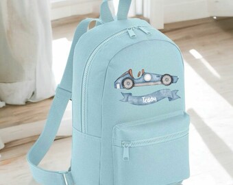 Personalised Racecar Back Pack | Rucksake | Back to school | Children's Bag | Birthday | School Bag | Boy's Backpack | Football