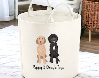 Personalised Dog Toy Tub | Toy Box | Custom Dog Image Photo | Personalised Dog Owner Present | Christmas Gift | New Puppy Dog | Basket