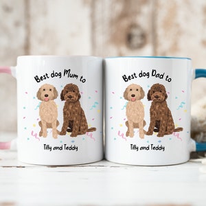 Best Dog Mum Dog Dad Photo Mug | 150 Dog Graphics Picture | Dog Owner Gift Present | Christmas Gift Dog Lover | Puppy Pets Dog Xmas