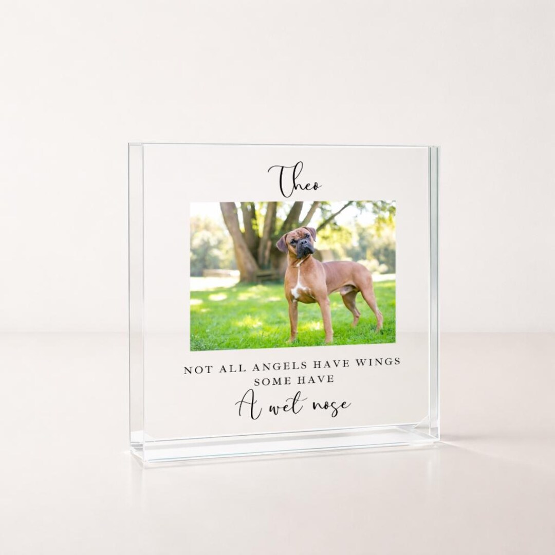 Personalised Pet Memorial Acrylic Block, Custom Dog Memorial Gift, Pet ...