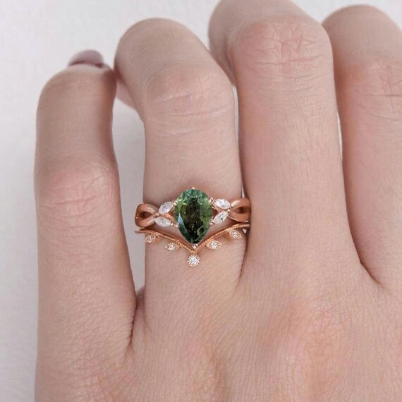 Moldavite cheap wedding ring
