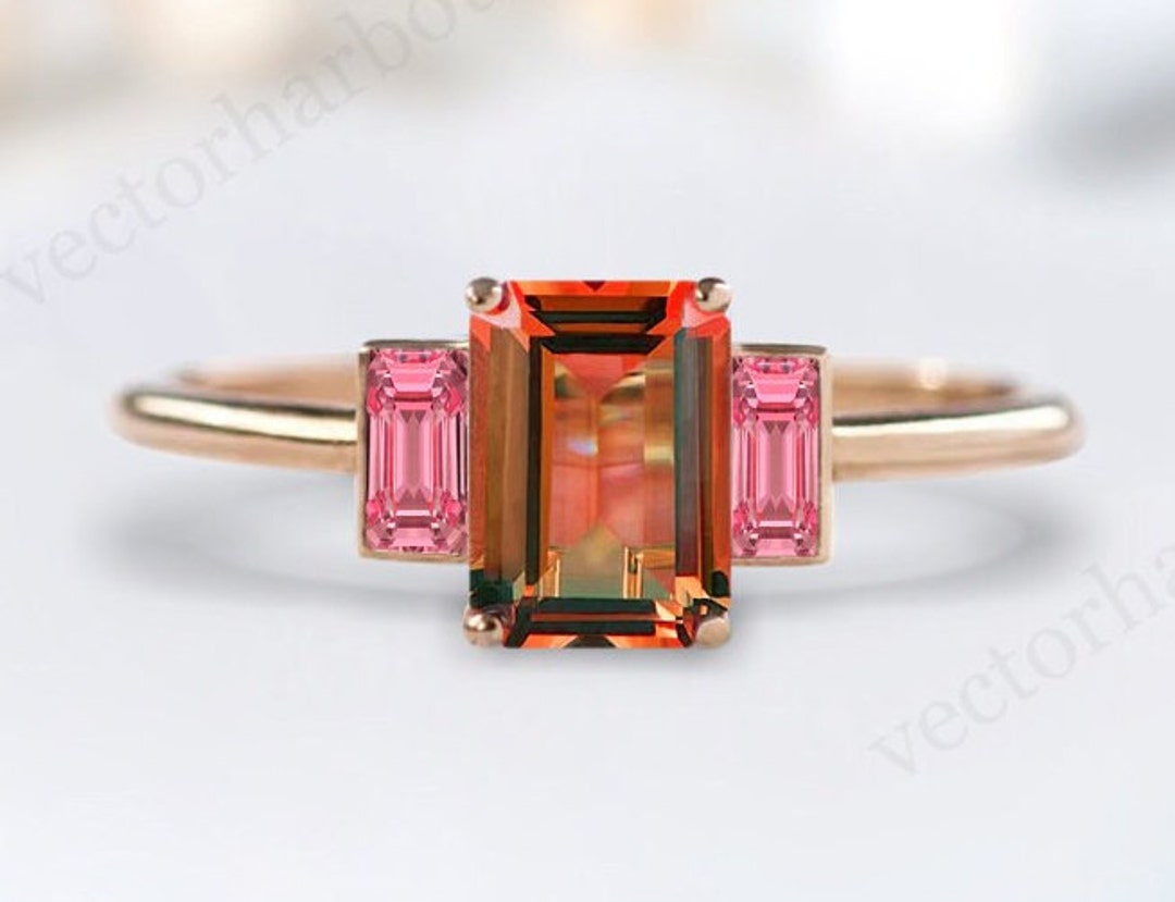 Color Changing Zultanite Engagement Ring Unique Multi Gemstone Ring